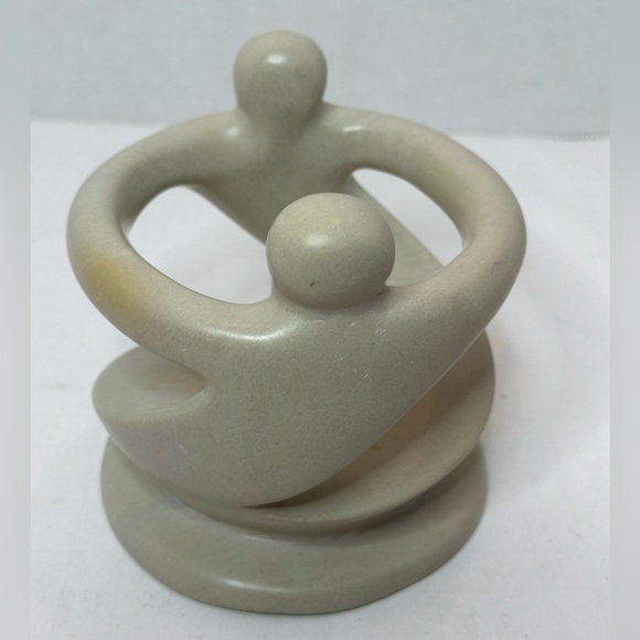 Kenya Unity Soapstone Wedding Sculpture Candle Holder Ten Thousand Villages - Picture 2 of 4